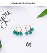 Load image into Gallery viewer, 3#2019 New Korean Mori Simple Retro Cold Wind Earrings Geometric Flower Cactus Acrylic Pendant Women&#39;s Earrings Clothing Jewelry