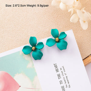 3#2019 New Korean Mori Simple Retro Cold Wind Earrings Geometric Flower Cactus Acrylic Pendant Women's Earrings Clothing Jewelry