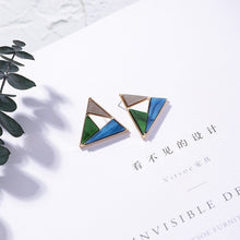 Load image into Gallery viewer, 3#2019 New Korean Mori Simple Retro Cold Wind Earrings Geometric Flower Cactus Acrylic Pendant Women&#39;s Earrings Clothing Jewelry